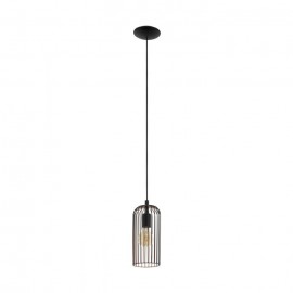 Eglo-Roccamena H/L 1X60W E27 & H/L 3X60W E27 Black / Copper 